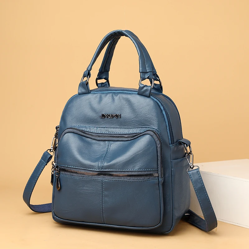 

High Quality Leather Purses Crossbody Bags for Women 2021 Messenger Bag Shoulder Daypack Women's Fashion Handbags Pack Sac A Dos