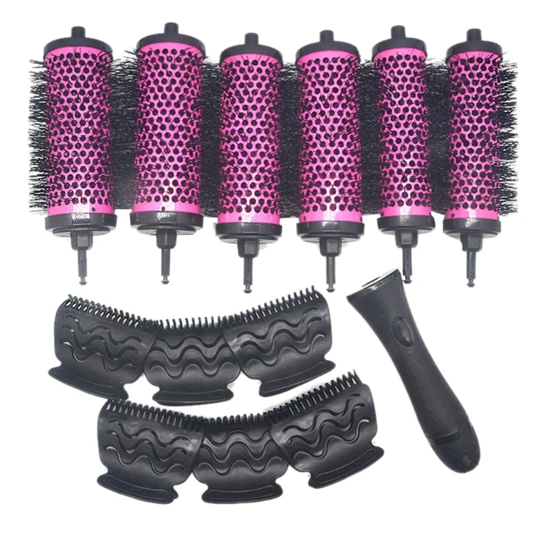 

Hot Favorable Hair Roller Brush with Detachable Handle Positioning Clamp N0PF