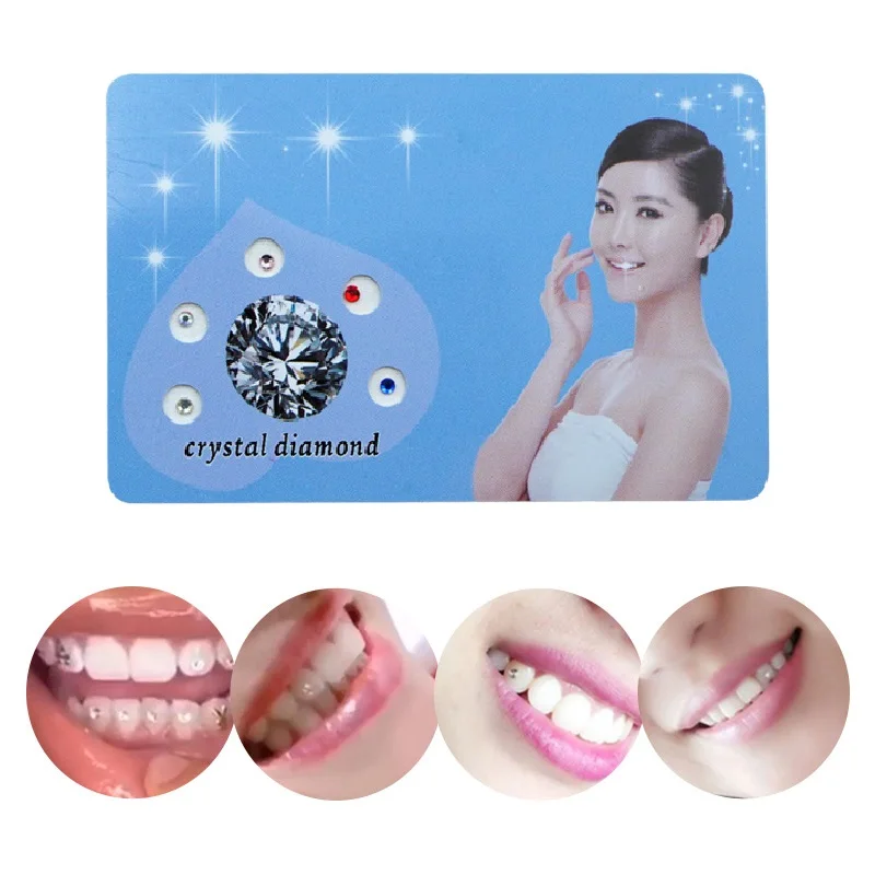 

5pcs/set Dental Crystal Diamond Material Teeth Whitening Studs Denture Acrylic Tooth Gems Ornament Oral Hygiene Teeth Decoration