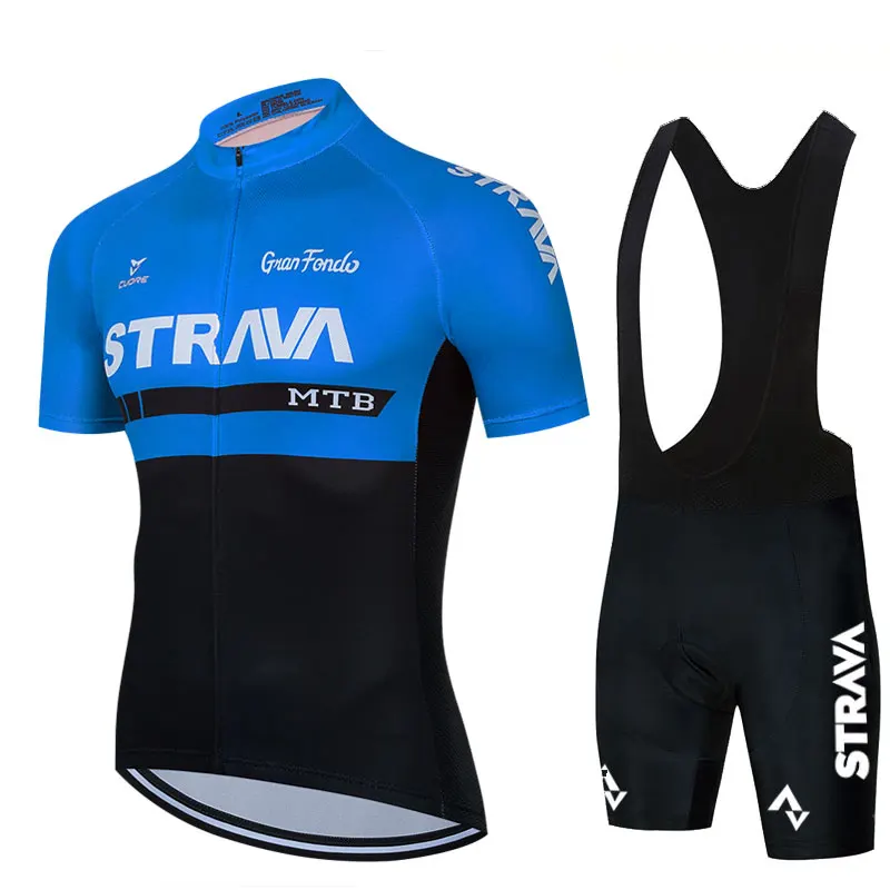 

Трикотажный комплект для велоспорта STRAVA, одежда с коротким рукавом для мужчин, одежда для горного велосипеда, одежда для велосипеда, костюм ...
