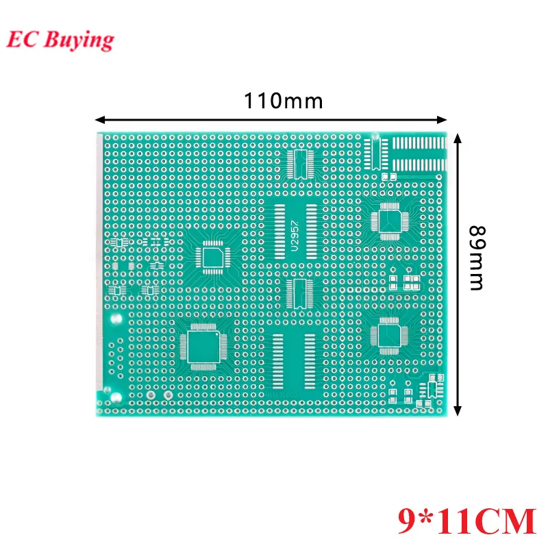 LQFP SOP QSOP QFP 9*11 см односторонняя передающая плата адаптер PCB Pinboard SMT SMD DIP Pin IC