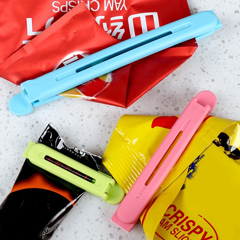 

12 шт., зажимы для упаковки еды, 3 размера, 3 цвета