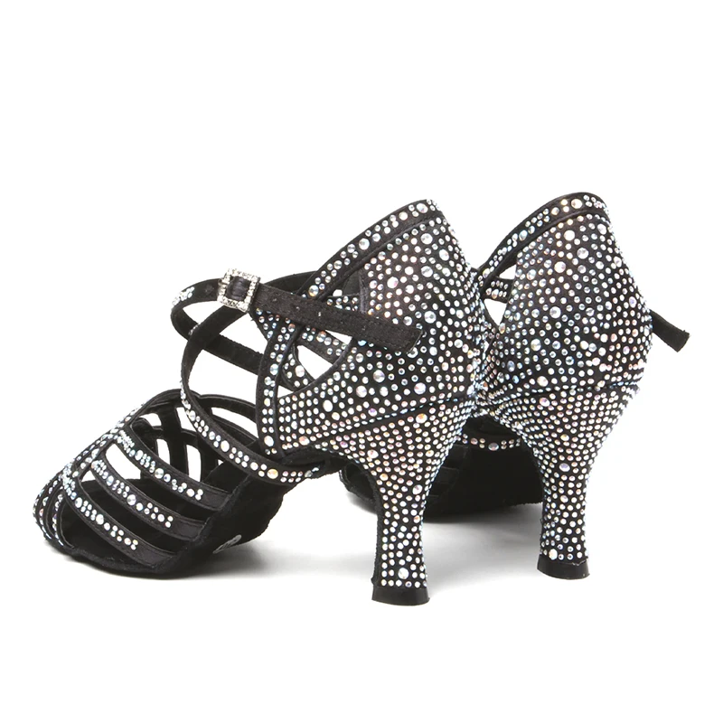 Dance Shoes For Latin Women High Heels With Rhinestone Tango Salsal Sandals Performance Ballroom Dancing Shoes Deals 2022