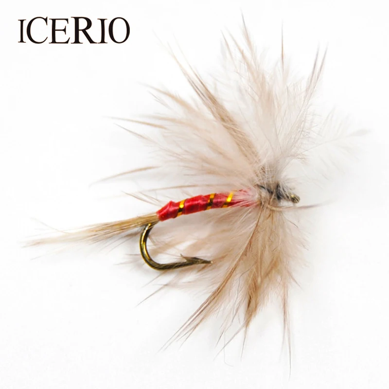 

ICERIO 10PCS Zebra Bugs Fly Mosquito Flies Trout Fly Fishing Lures #12