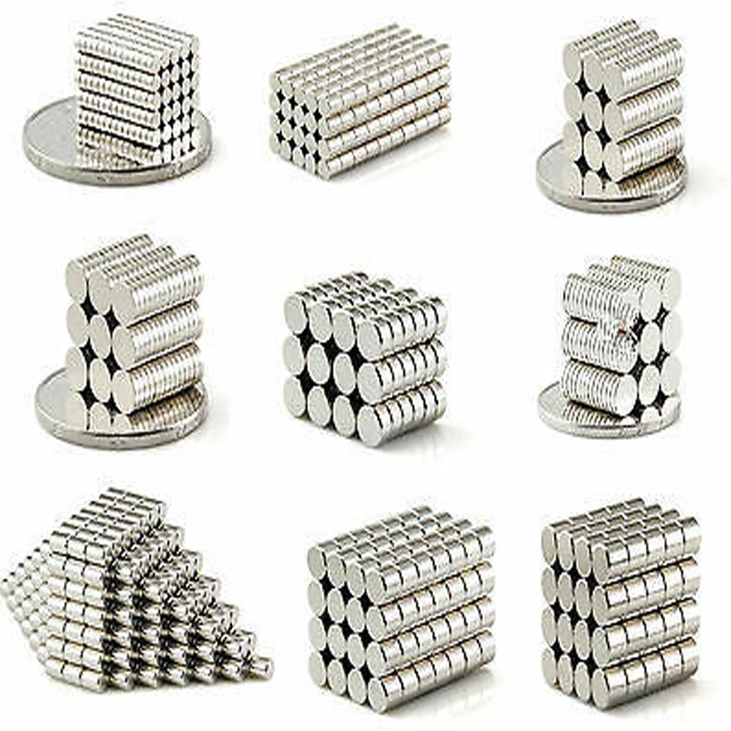 

50 Pcs Round Disc Magnet Super Strong Small Round Rare Earth Ndfeb Neodymium Magnet Disc 2x1MM 2MM 3MM 4MM