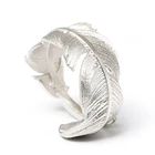 Женское кольцо из серебра 925 пробы, с перьями