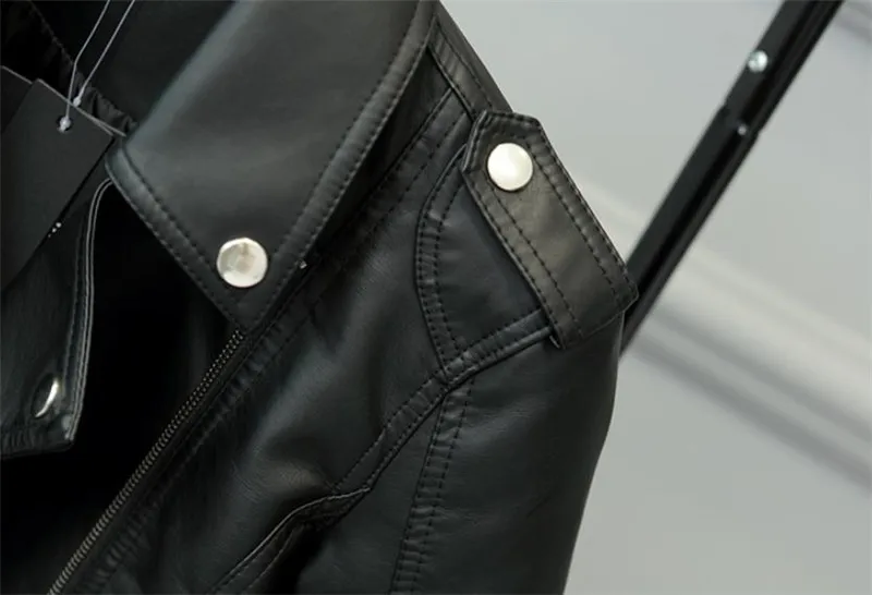 

New PU imitation leather jacket women classic Moto Biker jacket lady jacket spring autumn basic coat clothing