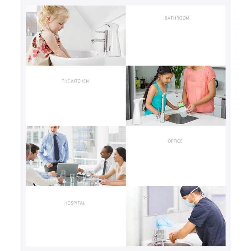 

400ml Intelligent Automatic Induction Soap Dispenser Smart Infrared Sensor Touchless Liquid Soap Dispensers for Kitchen