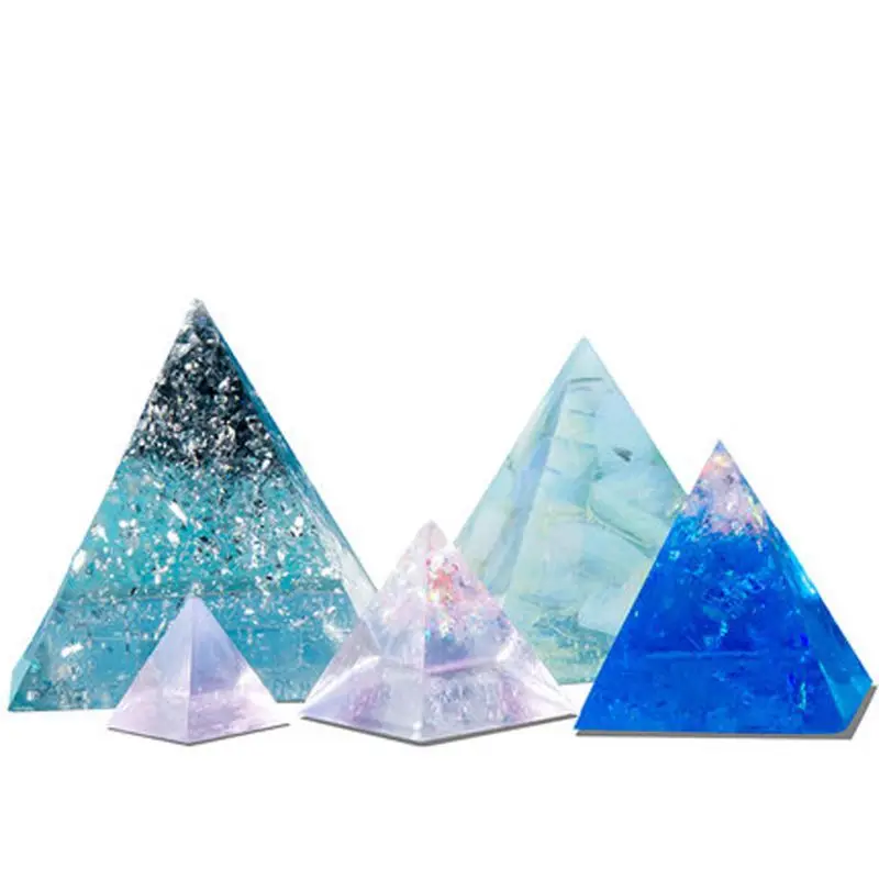 

5Pcs Pyramid Silicone Molds Resin Casting Mold Orgone Pyramid Mold Jewelry Tools X7YC