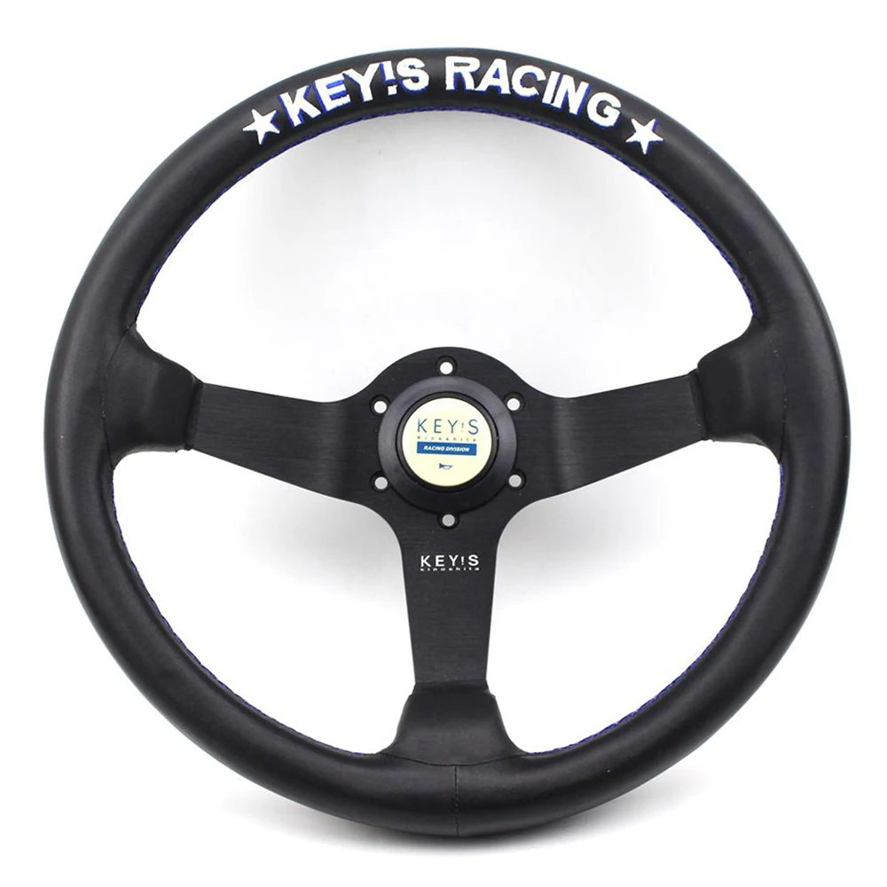 Дрифт тюнинг спортивные ключи гоночный руль кожа глубокий 14 дюймов