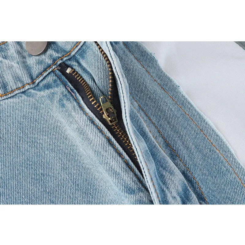 Женская длинная джинсовая юбка составного кроя прямая винтажная макси из денима