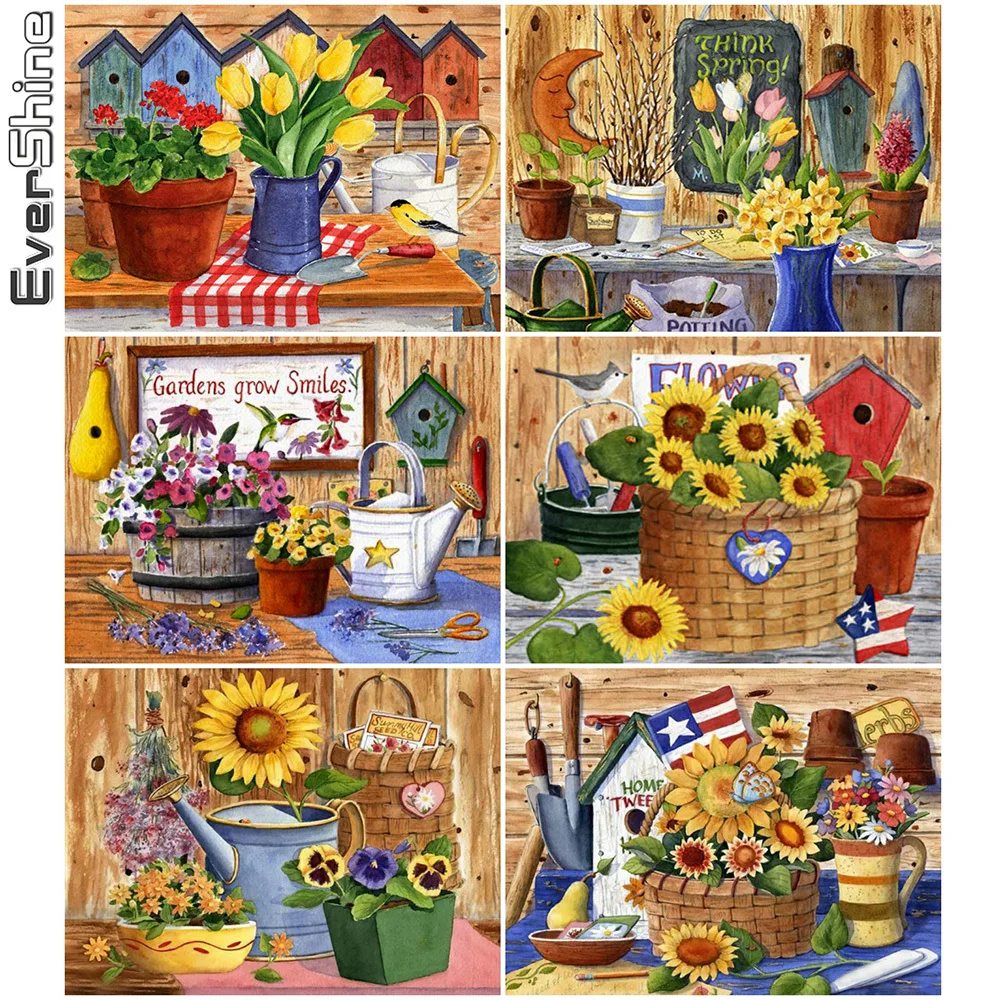 

Evershine Алмазная вышивка подсолнух вышивка крестом Полный квадратный раунд Алмазная мозаика цветы Новое поступление Алмазная Живопись лето ...