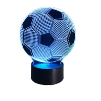 3d lighting fixture football led table night lamp remote control rgb 7 colors changing indoor night lights illusion lamp