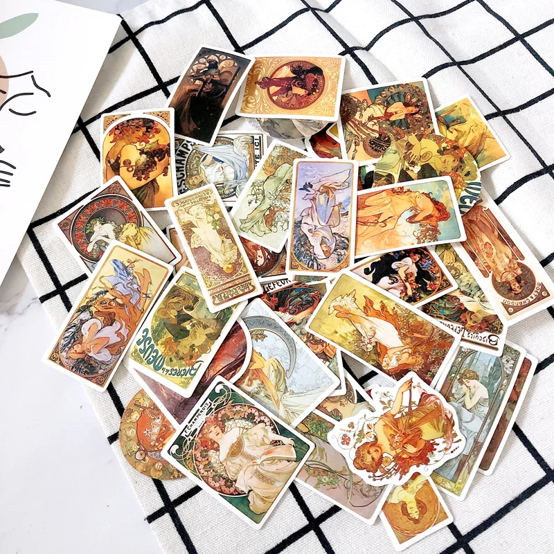 38 шт. винтажные наклейки знаменитого художника масляной живописи Европейский