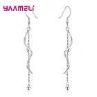 Серьги-подвески на спирали женские, простые длинные висячие украшения из стерлингового серебра 925 пробы, модные ювелирные украшения в подарок