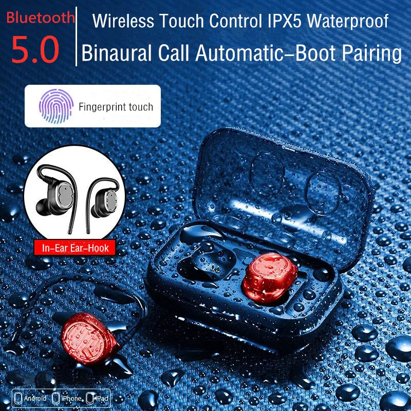 ZEKI True беспроводные наушники обеспечивают защиту от TWS5.0 Bluetooth Наушники Hi Fi звук