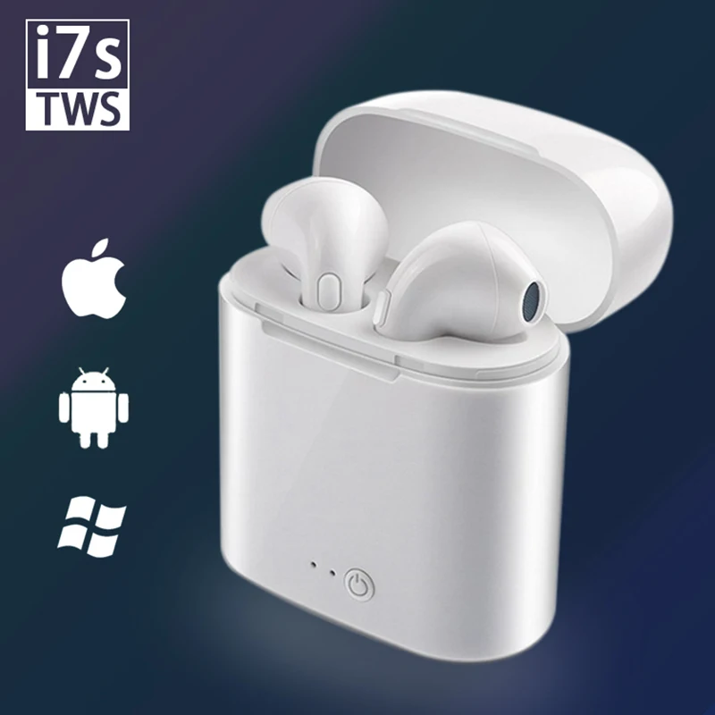 Беспроводные стереонаушники i7s TWS Bluetooth наушники для iPhone XiaoMi всех смартфонов с