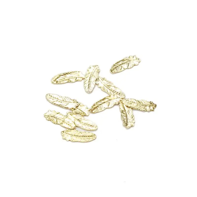 3D Блестящий дизайн ногтей блестящие шпильки наконечники Золотой Морской стиль