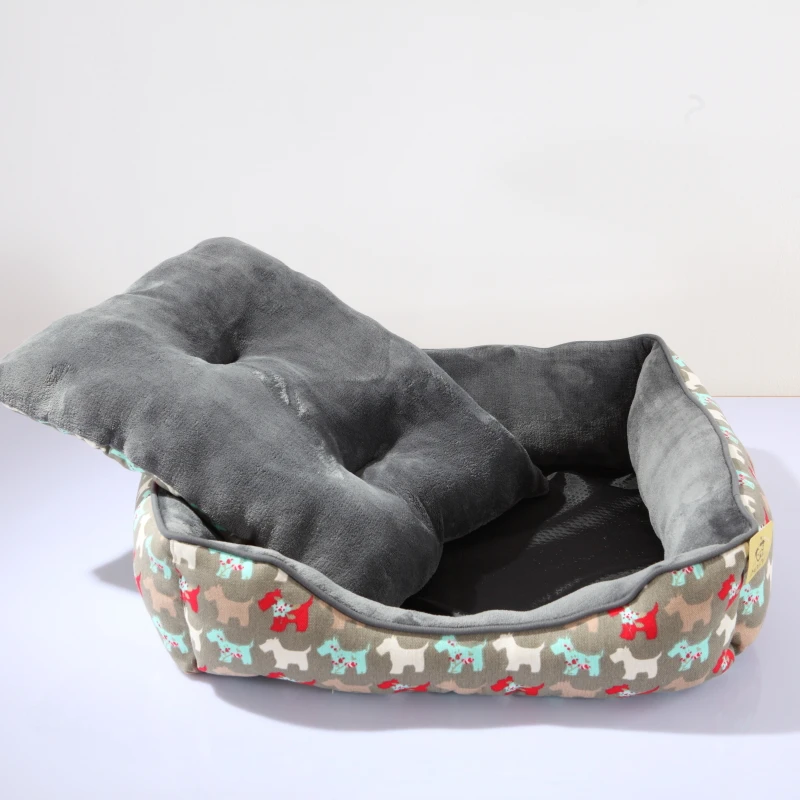 

S-L прямоугольная кровать для собаки спальный мешок Конура кошка щенок диван кровать для домашнего питомца зимние теплые кровати Подушка дл...