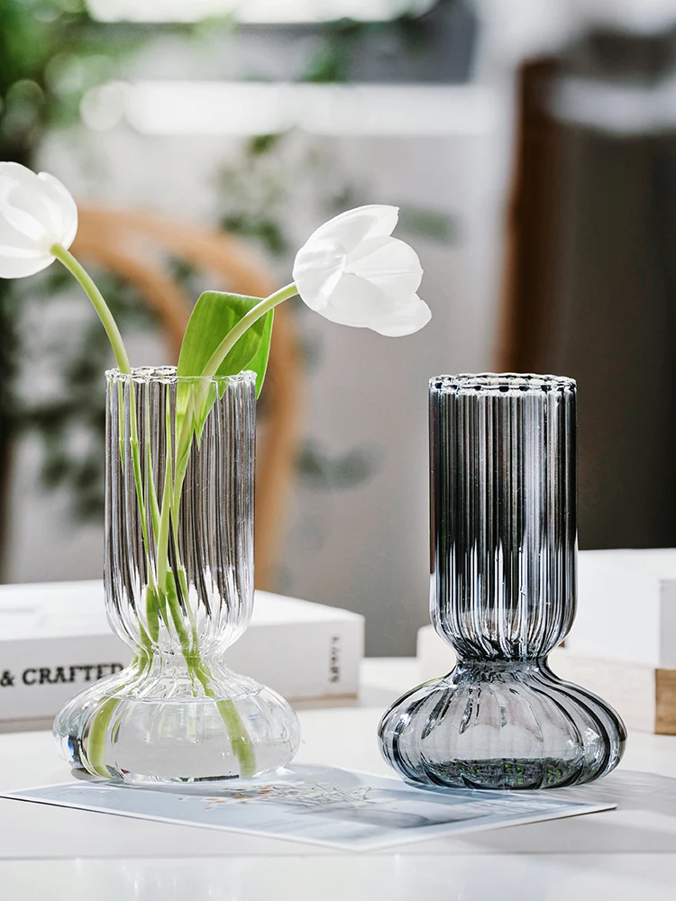 Стеклянная ваза в форме чашки декоративная подставка бутылка для гидропоники