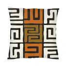 Африканская ткань Kuba, вдохновленная кремом и узором Auburn, чехол для подушки, богемный Племенной Роскошный чехол для подушки, мягкий чехол для подушки