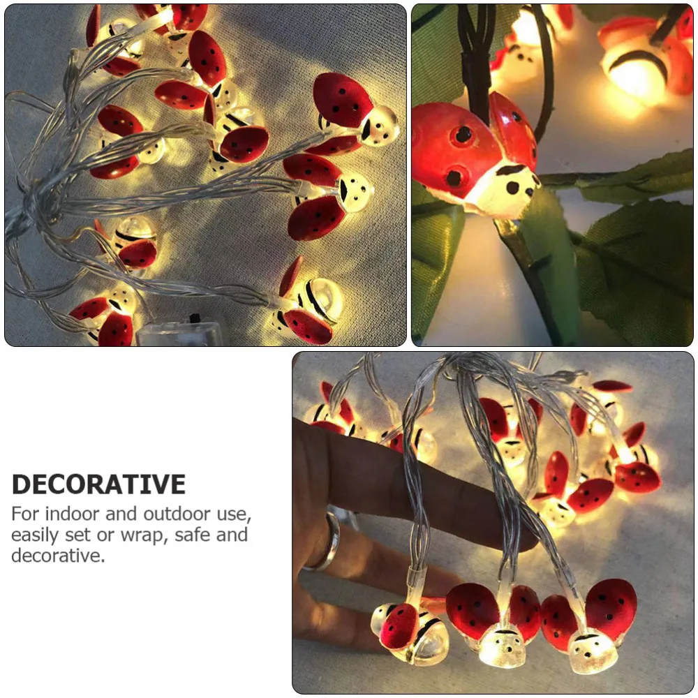 

1Set Festival Light Strip Night Glowing Light Christmas Insect Shape Lamp Decor