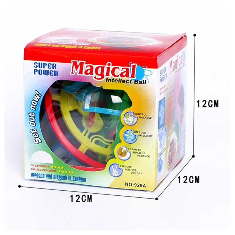 

100 Step 3D Magic Intellect Maze Ball Puzzle Castle Logic Game Ball Educational Magic Intellect Puzzle IQ Balance Children Toys