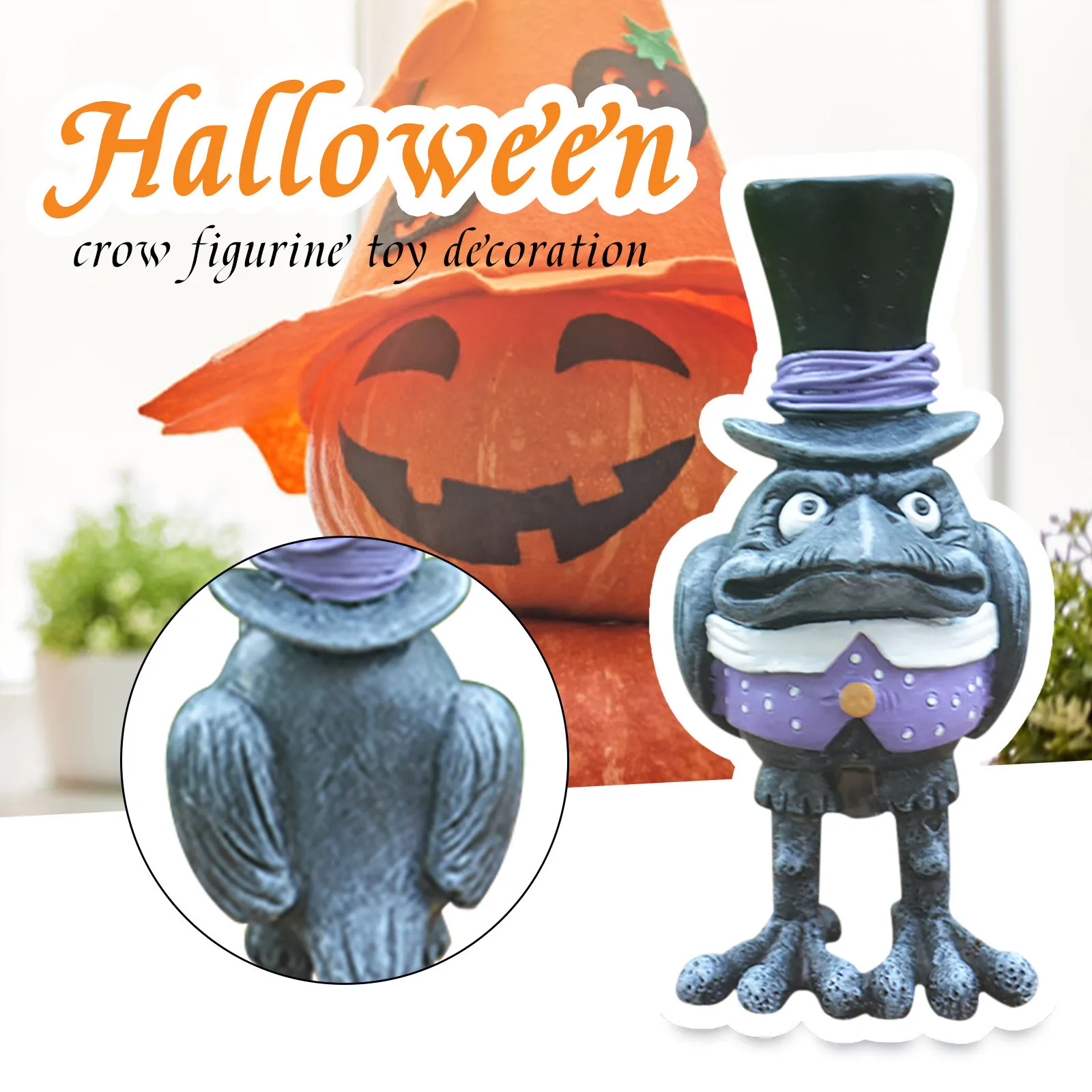 

Halloween Horror Props Decoration Home Bedroom Horror Midnight Ritual Statue Painted Resin Crafts Ornament Halloween Ornament
