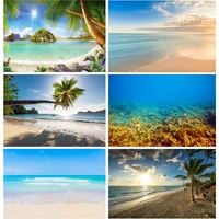 summer the sea beach palms tree photography background natural scenic photo backdrops photocall photo studio 2196 hht 03