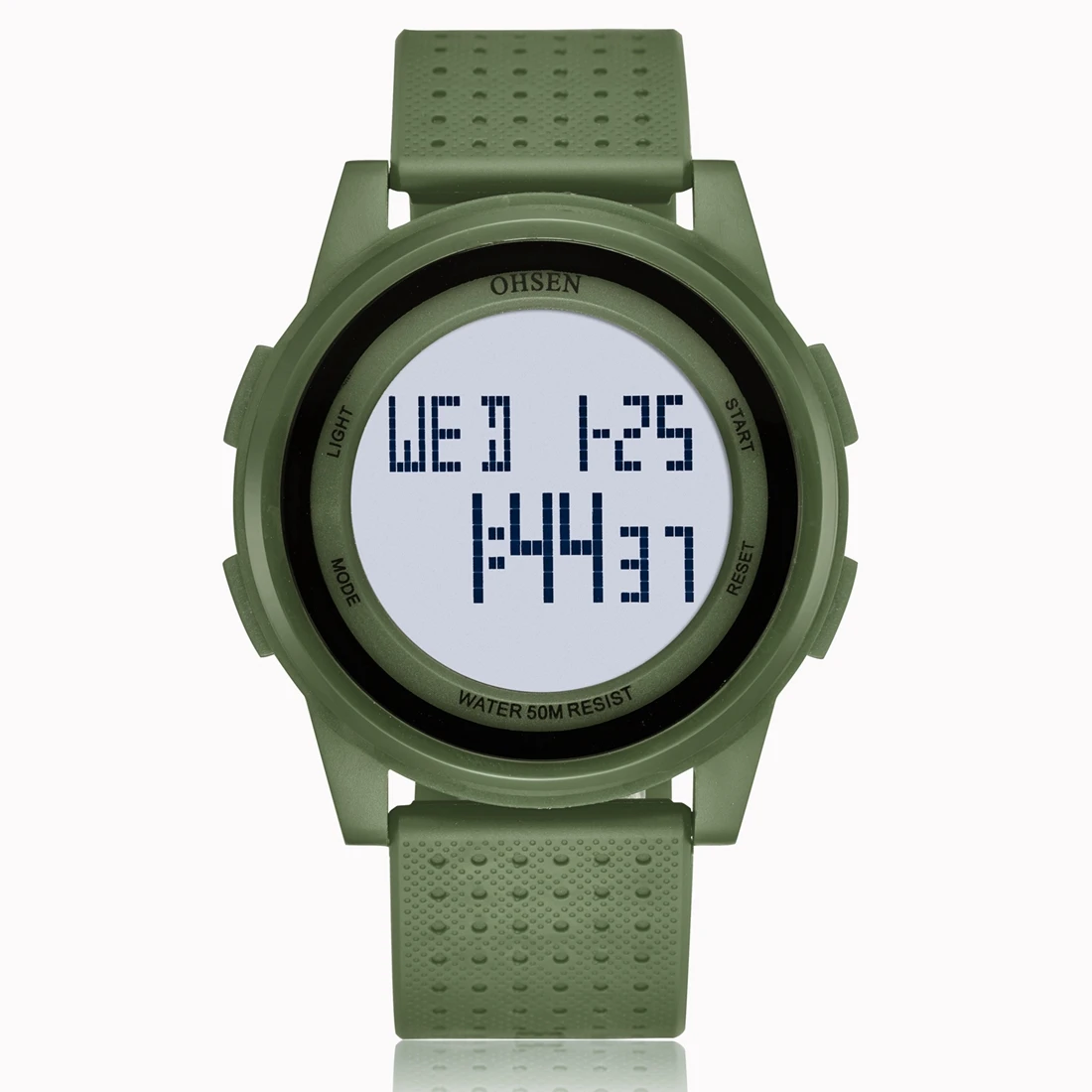 Green wristwatch OHSEN цифровые женские наручные часы модные белые водонепроницаемые электронные женские часы спортивные детские подарочные часы relogio feminino - Цвет: Green wristwatch