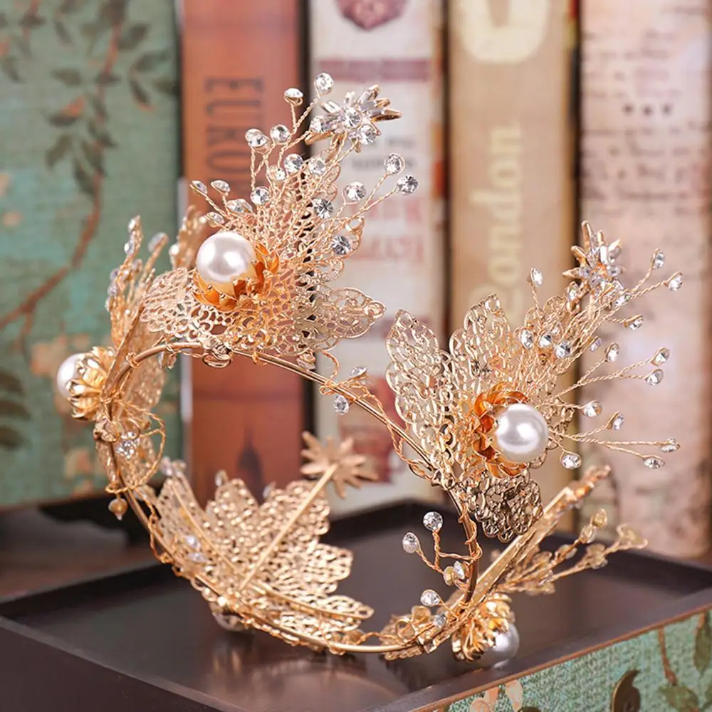 

2020 NEW Rose Gold Color Bridal Hair Comb Headpiece Ornaments Crystal Leaf Wedding Hair Accessories With Simulated Pearls *M