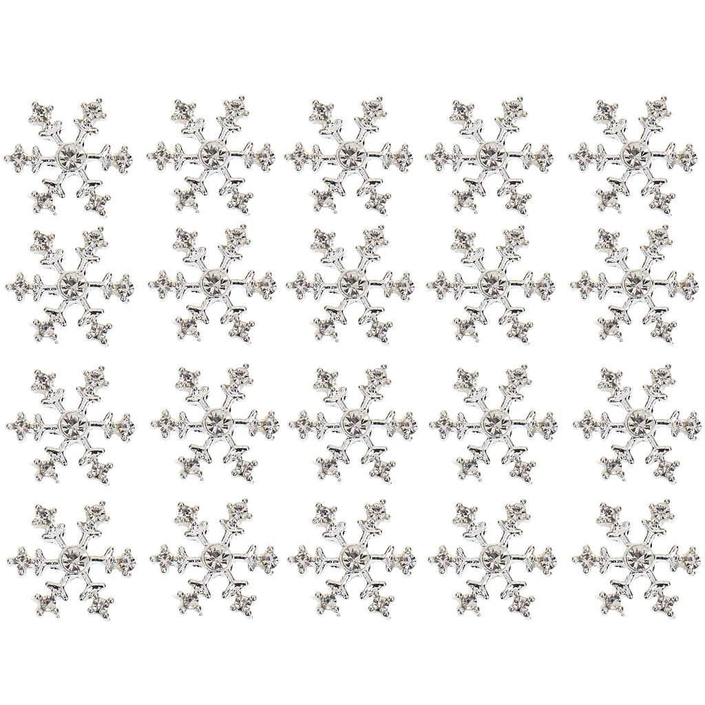 

20x хрустальные снежинки украшения для скрапбукинга Рождественское украшение 14 мм