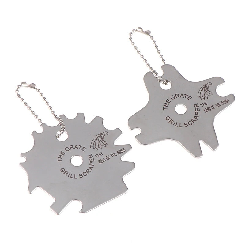 Инструмент для чистки барбекю с лезвием портативный инструмент из нержавеющей