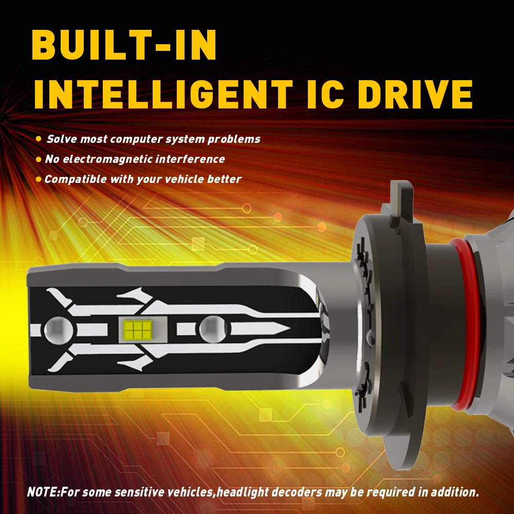 2 шт. Автомобильные светодиодные противотуманные фары H7 H4 H8 H9 H11 9005 HB3 9012 HIR2 для Ford