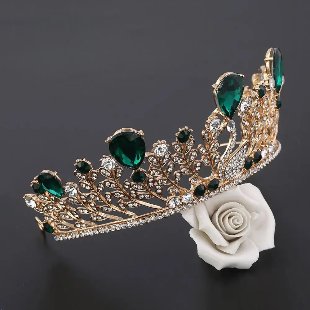 

Новый аксессуар для волос Linglewei, свадебное украшение, головной убор из сплава, синий Феникс, корона, студия, корона принцессы