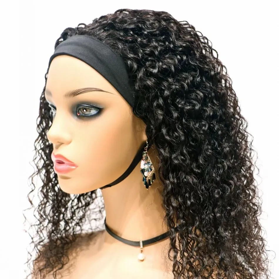 Hotsale Straight Wavy Curly Ice Headband Wigs Brazilian Virgin Remy Human Hair Toupee For Women