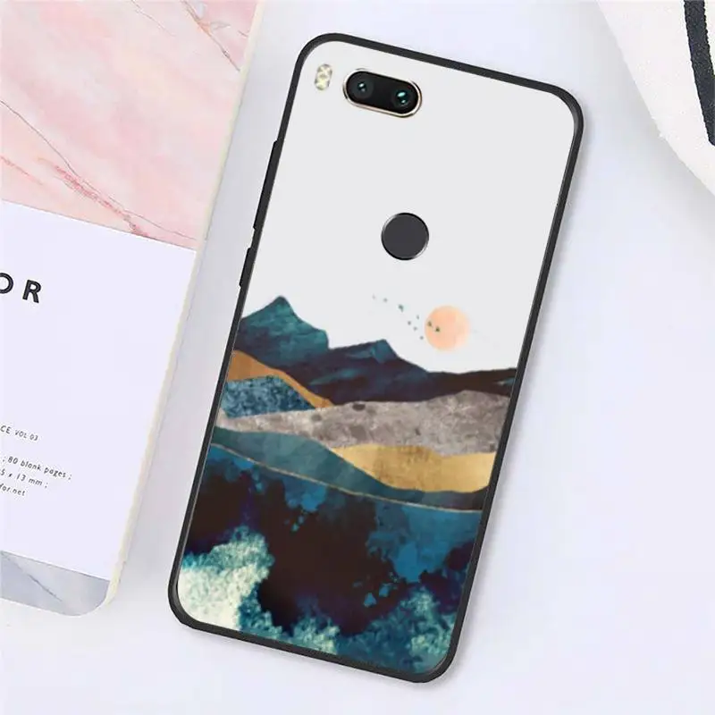 

Mountain Marble Moon Phone Case For Xiaomi Redmi note 7 8 9 t max3 s 10 pro lite