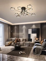 modern led living room bedroom dimmable nordic chandelier dining room kitchen gold and black indoor lighting fixtures
