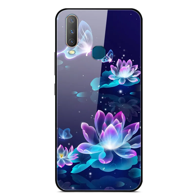 Чехол из закаленного стекла для Vivo Y17, чехол, жесткая задняя крышка для Vivo Y15, чехол для Vivo Y12, чехол из ТПУ, бампер для Vivo Y3, чехол, Funda