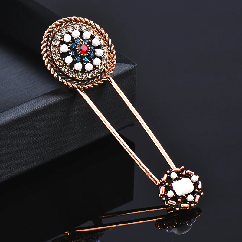 LEEKER нежные полые цветы зажим для бумаги Класс Циркон булавка женщин винтажные