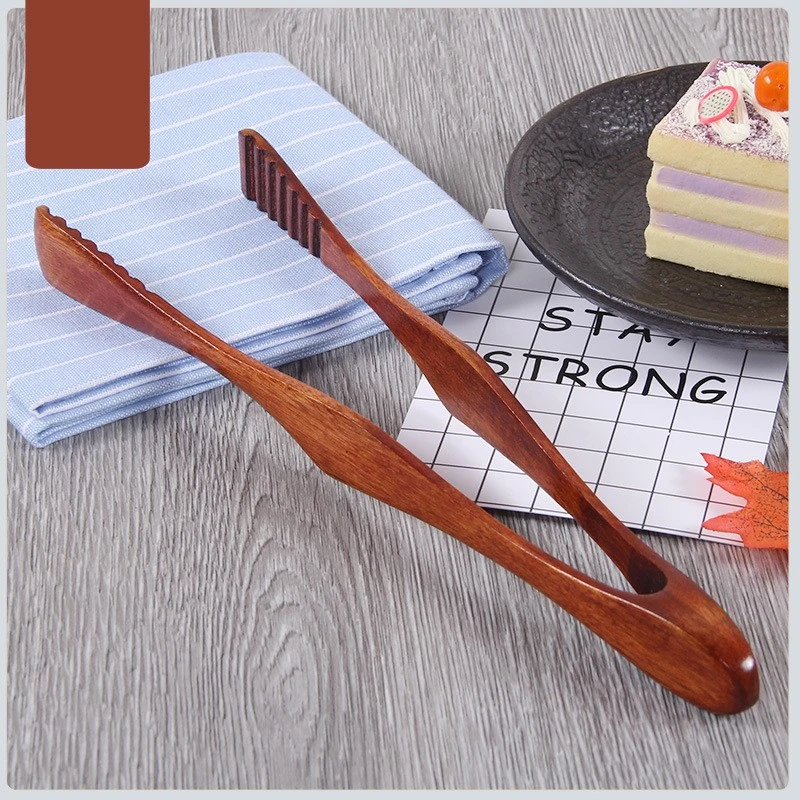 

Snack Food Tongs Wooden Food Tongs Bread Tongs Buffet Barbecue Tongs Japanese Salad Spoon Rests Kitchen Accessories cocina