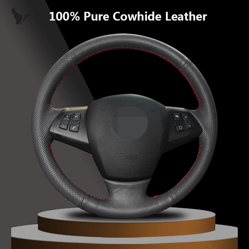 

Ручная работа черная крышка рулевого колеса из натуральной кожи для BMW F25 X3 2011 2012 2013 2014 2015 2016 2017 F15 X5 2014