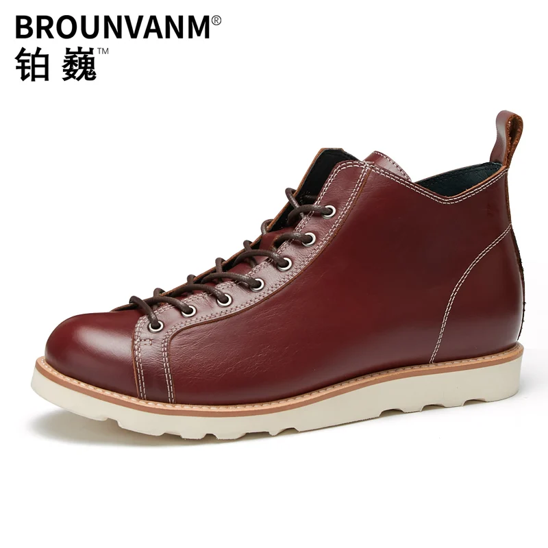 Ботинки мужские для верховой езды натуральная кожа в британском стиле ретро