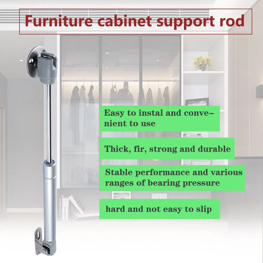 

Furniture Cabinet Support Rod 80N/100N Hydraulic Pneumatic Gas Support Rod Aluminum Small Tatami Door Buffer Telescopic Rod