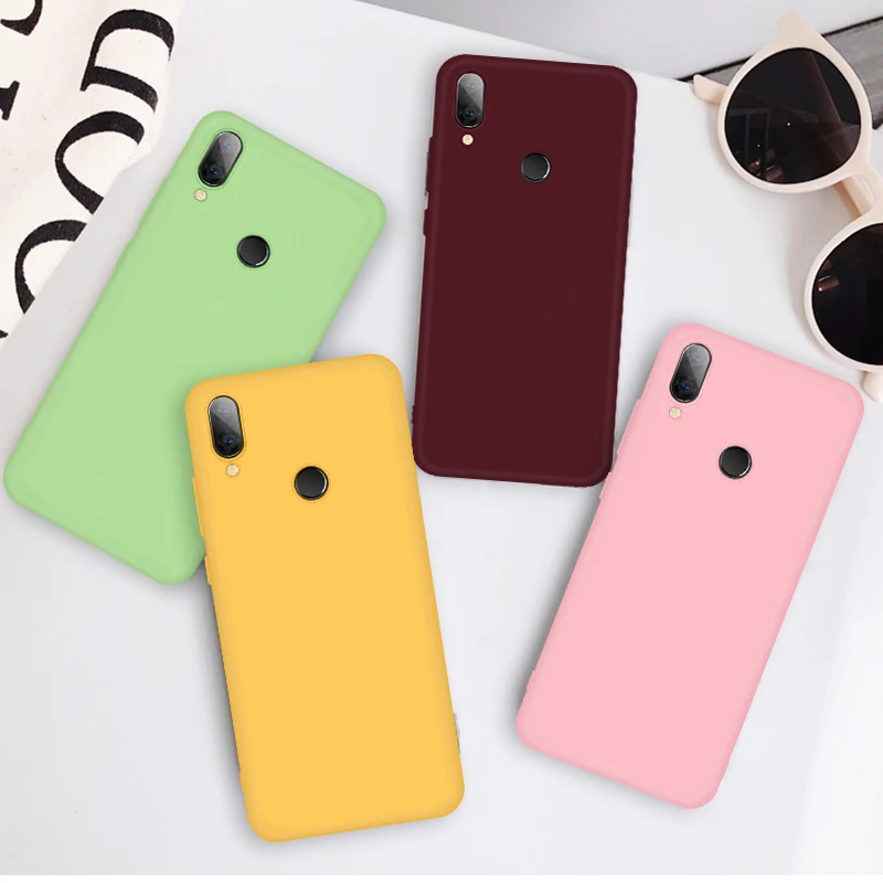 Чехол для телефона Xiaomi Redmi Note 7 7Pro 7A однотонный Мягкий защитный чехол из ТПУ чехлы