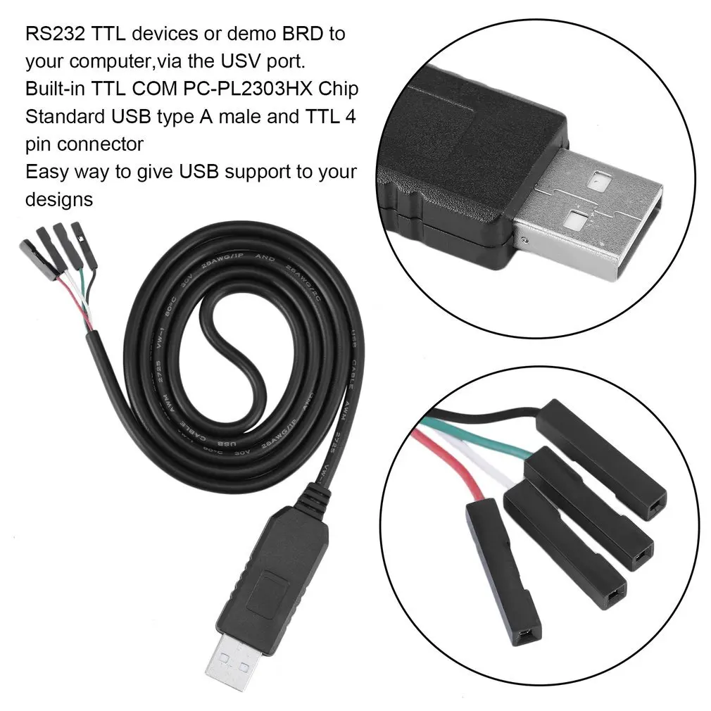Умная электроника PL2303HX модуль с TTL кабелем USB в UART 4 p 4-контактный конвертер RS232