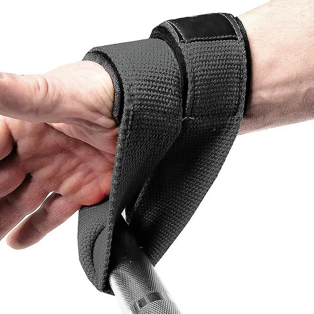 Тяжелая Тяговая повязка для фитнеса противоскользящие подъемные ремни