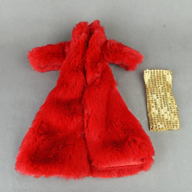 1 шт. зимнее длинное меховое пальто для одежды Барби 1/6 аксессуары кукол bjd парка