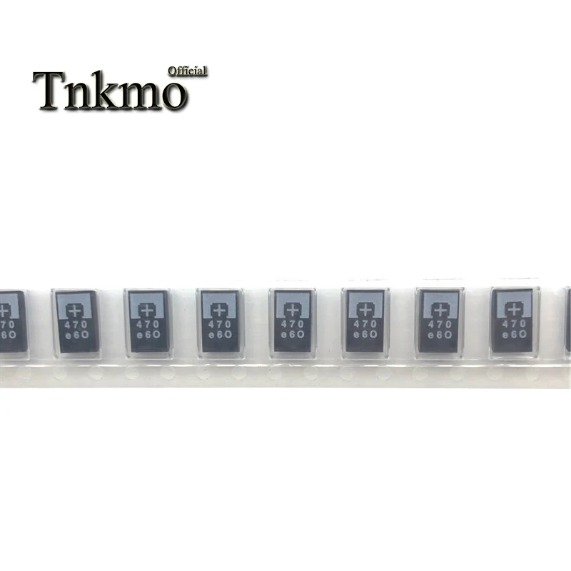 Танталовый конденсатор SMD 50 шт. 2R5TPE470M9 470 2 5 в мкФ новый и оригинальный|Запасные