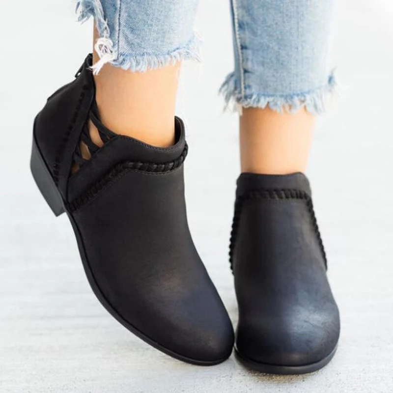 winter boots women New fashion Sexy Pointed Toe Ankle Boots Slip on hand made V booties Women Lady Shoes botas mujer sy943 | Обувь